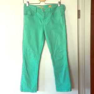 Pilcro and the Letterpress mint green jeans